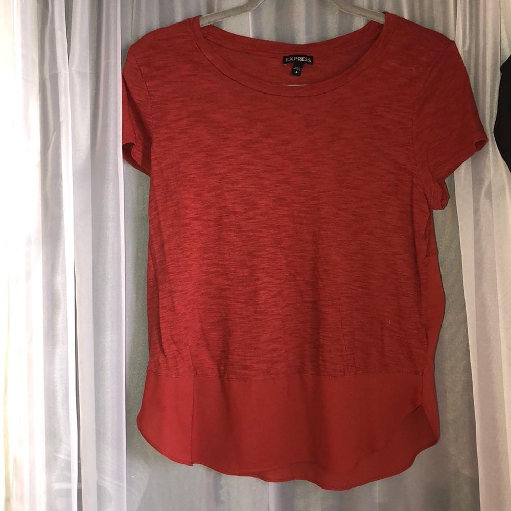 Burnt orange short sleeve Express shirt